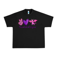Black Peace Love Dragons Urban Heavy Tee - RanaPortraitStore