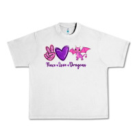 Lunar Rock Peace Love Dragons Urban Heavy Tee - RanaPortraitStore