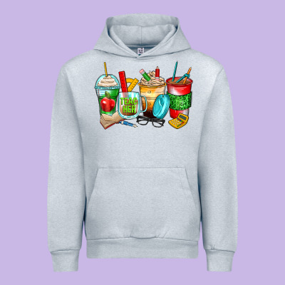 Teacher Coffee Cups Urban Hoodie Designed By Zillion Design Studio