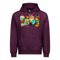 Mauve Wine teacher coffee cups Urban Hoodie - Zillion Design Studio
