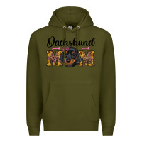 Army Green western dachshund mom Premium Hoodie - RanaPortraitStore