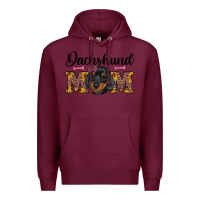 Burgundy western dachshund mom Premium Hoodie - RanaPortraitStore