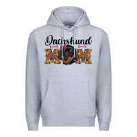 Heather Grey western dachshund mom Premium Hoodie - RanaPortraitStore