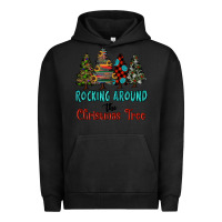 Pigment Black rocking around the christmas tree, Rocking, Around The, Christmas Tree Urban Hoodie - RanaPortraitStore