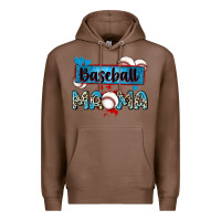 Chestnut baseball mama with leopard Premium Hoodie - Zillion Design Studio