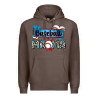 Coffee baseball mama with leopard Premium Hoodie - Zillion Design Studio