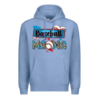 Colony Blue baseball mama with leopard Premium Hoodie - Zillion Design Studio