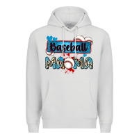Dove Grey baseball mama with leopard Premium Hoodie - Zillion Design Studio