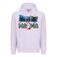 Lilac baseball mama with leopard Premium Hoodie - Zillion Design Studio