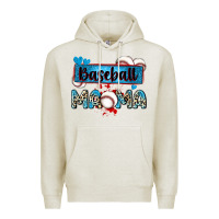 Oatmeal Heather baseball mama with leopard Premium Hoodie - Zillion Design Studio