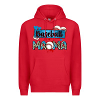 Red baseball mama with leopard Premium Hoodie - Zillion Design Studio