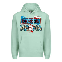 Seafoam baseball mama with leopard Premium Hoodie - Zillion Design Studio