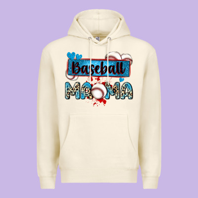 Baseball Mama With Leopard Premium Hoodie Designed By Zillion Design Studio