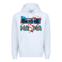 White baseball mama with leopard Premium Hoodie - Zillion Design Studio