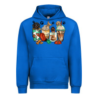 Cobalt dog coffee cups Urban Hoodie - Zillion Design Studio