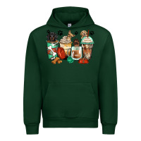 Forest Green dog coffee cups Urban Hoodie - Zillion Design Studio