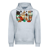Heather Grey dog coffee cups Urban Hoodie - Zillion Design Studio