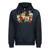 Navy dog coffee cups Urban Hoodie - Zillion Design Studio