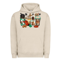 Pigment French Oak dog coffee cups Urban Hoodie - Zillion Design Studio