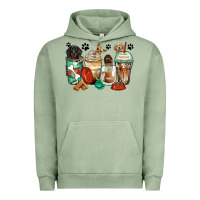 Pigment Oil Green dog coffee cups Urban Hoodie - Zillion Design Studio