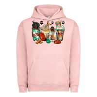 Pigment Salmon dog coffee cups Urban Hoodie - Zillion Design Studio
