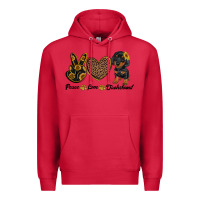 Cardinal peace love dachshund Premium Hoodie - RanaPortraitStore