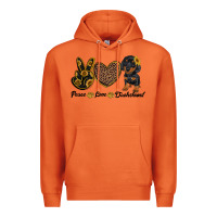 Carrot peace love dachshund Premium Hoodie - RanaPortraitStore