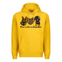 Lemon peace love dachshund Premium Hoodie - RanaPortraitStore