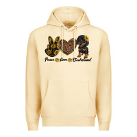 Pina Colada peace love dachshund Premium Hoodie - RanaPortraitStore