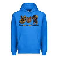 True Royal peace love dachshund Premium Hoodie - RanaPortraitStore