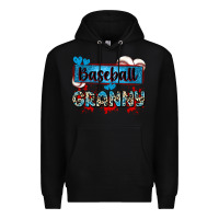 Black baseball granny with leopard Premium Hoodie - Zillion Design Studio