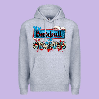 Baseball Granny With Leopard Premium Hoodie Designed By Zillion Design Studio