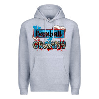 Heather Grey baseball granny with leopard Premium Hoodie - Zillion Design Studio