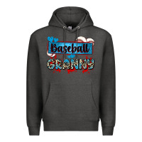 Charcoal Heather baseball granny with leopard Premium Hoodie - Zillion Design Studio