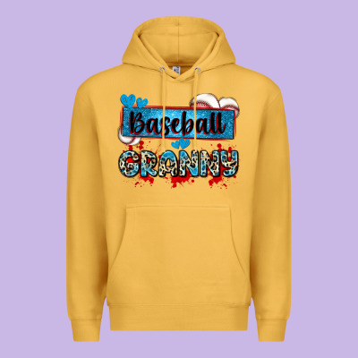 Baseball Granny With Leopard Premium Hoodie Designed By Zillion Design Studio