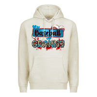 Oatmeal Heather baseball granny with leopard Premium Hoodie - Zillion Design Studio