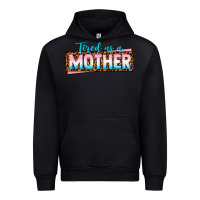 Black tired as a mother Urban Hoodie - texasbilliewilder