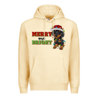 Pina Colada merry and bright dachshund Premium Hoodie - RanaPortraitStore