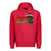 Cardinal merry and bright dachshund Premium Hoodie - RanaPortraitStore