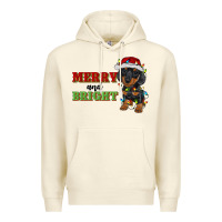 Sandshell merry and bright dachshund Premium Hoodie - RanaPortraitStore