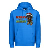 True Royal merry and bright dachshund Premium Hoodie - RanaPortraitStore