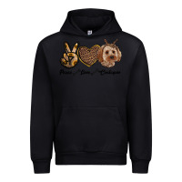 Black peace love cockapoo Urban Hoodie - RanaPortraitStore