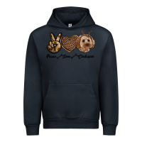 Navy peace love cockapoo Urban Hoodie - RanaPortraitStore