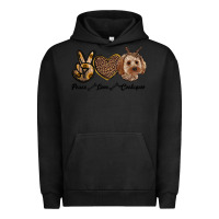 Pigment Black peace love cockapoo Urban Hoodie - RanaPortraitStore