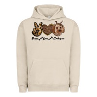 Pigment French Oak peace love cockapoo Urban Hoodie - RanaPortraitStore