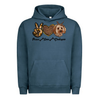 Pigment Midnight Navy peace love cockapoo Urban Hoodie - RanaPortraitStore