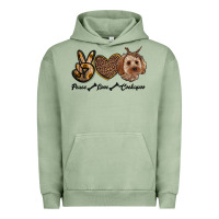 Pigment Oil Green peace love cockapoo Urban Hoodie - RanaPortraitStore