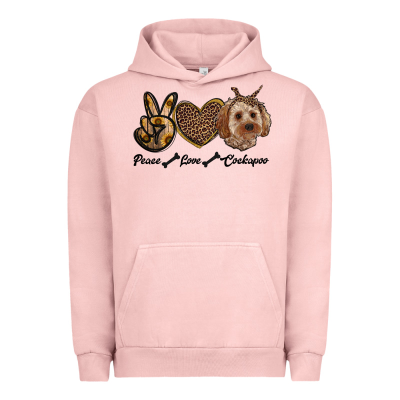 Peace Love Cockapoo Urban Hoodie by RanaPortraitStore | Teevron