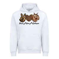 White peace love cockapoo Urban Hoodie - RanaPortraitStore