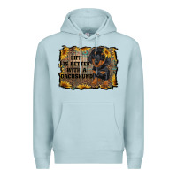 Blue Mist life is better with a dachshund Premium Hoodie - RanaPortraitStore